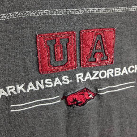 Active Razorbacks Shirt Mens Large 3D logo Sleeve Stripes University of Arkansas - Picture 6 of 9